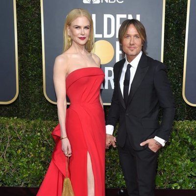 Nicole Kidman y Keith Urban en la alfombra roja de los Globos de Oro 2020