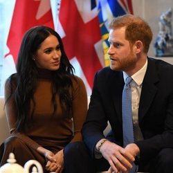 El Príncipe Harry y Meghan Markle en la Casa de Canadá en Londres