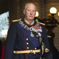 Harald de Noruega en la Apertura del Parlamento Noruego
