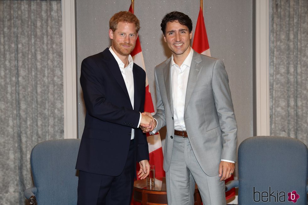 El Príncipe Harry y Justin Trudeau