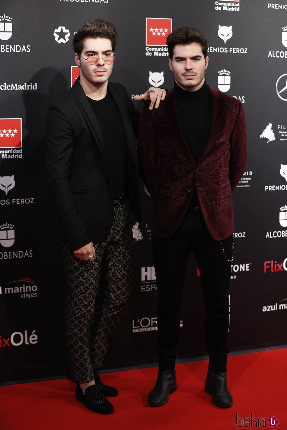 Jesús y Daniel Oviedo en la alfombra roja de los Premios Feroz 2020