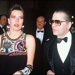 Carolina de Mónaco y Karl Lagerfeld en los años 80