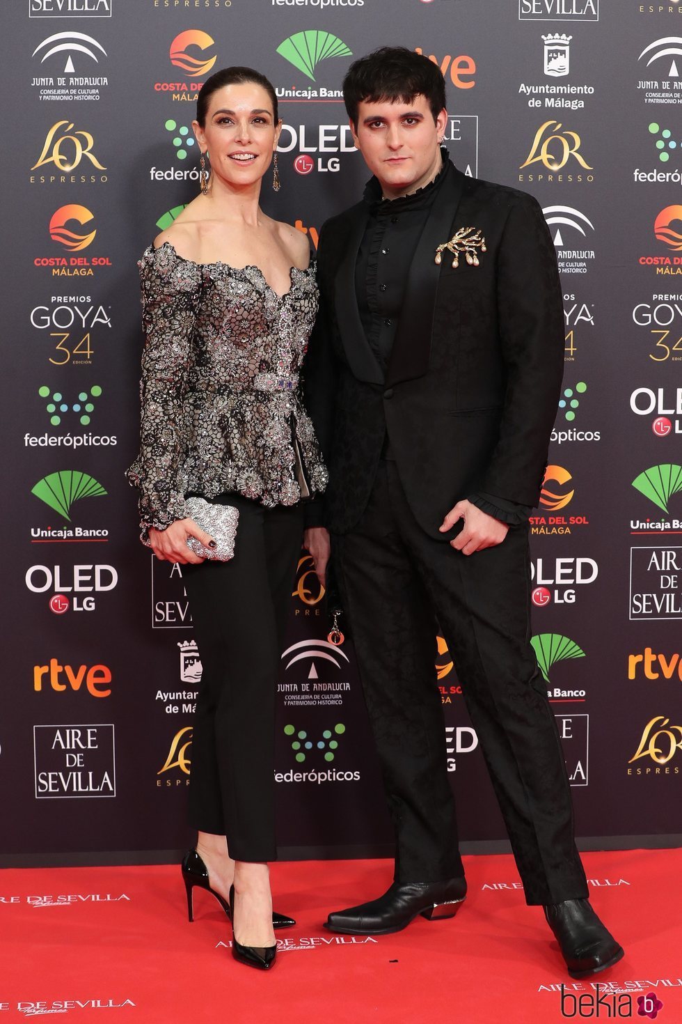 Raquel Sánchez Silva y Palomo Spain en la alfombra roja de los Goya 2020