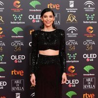 Irene Visedo en la alfombra roja de los Goya 2020