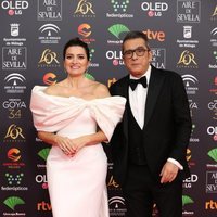 Silvia Abril y Andreu Buenafuente en la alfombra roja de los Goya 2020