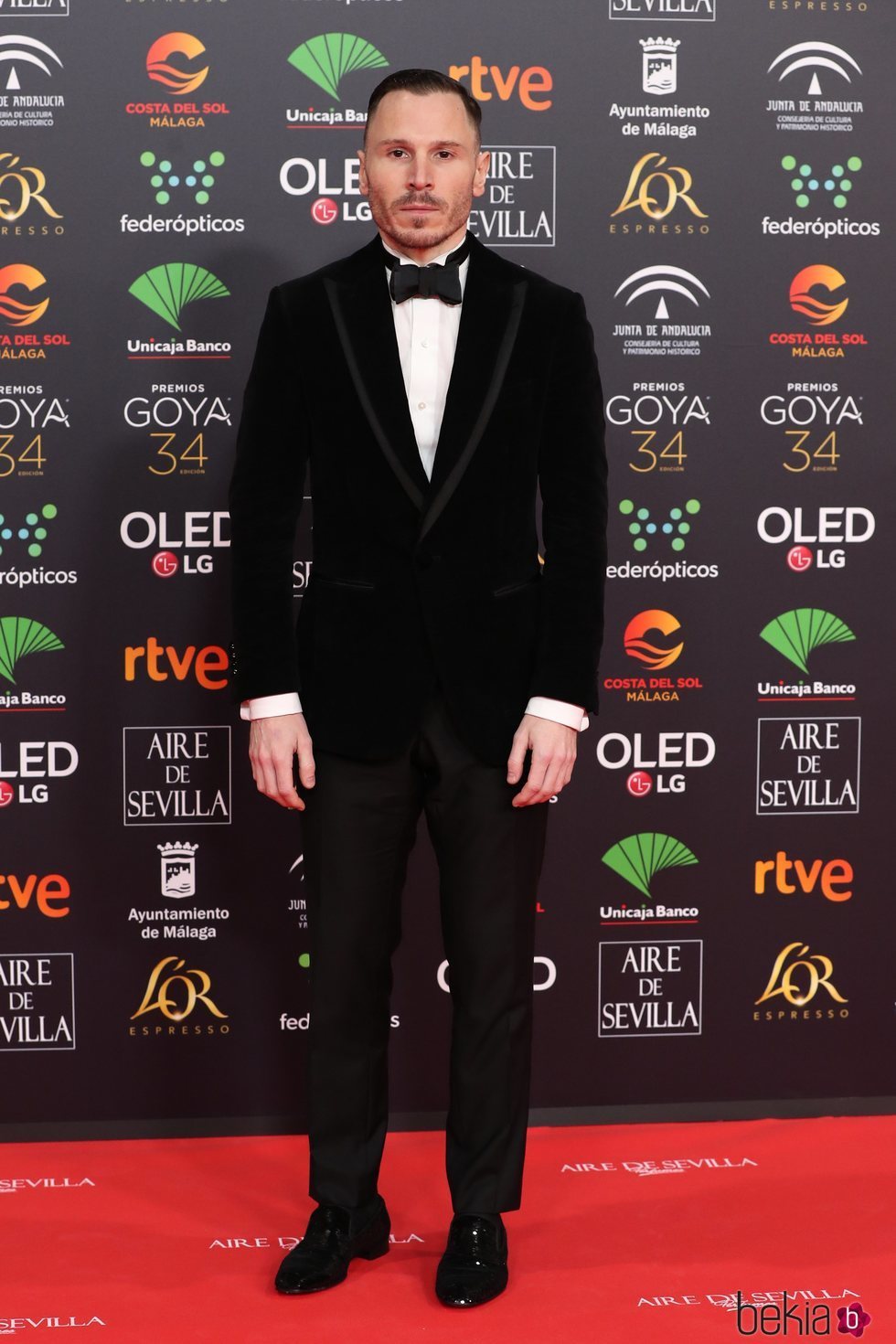 Rubén Ochandiano en la alfombra roja de los Goya 2020