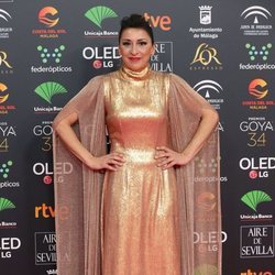 Mariola Fuentes en la alfombra roja de los Goya 2020