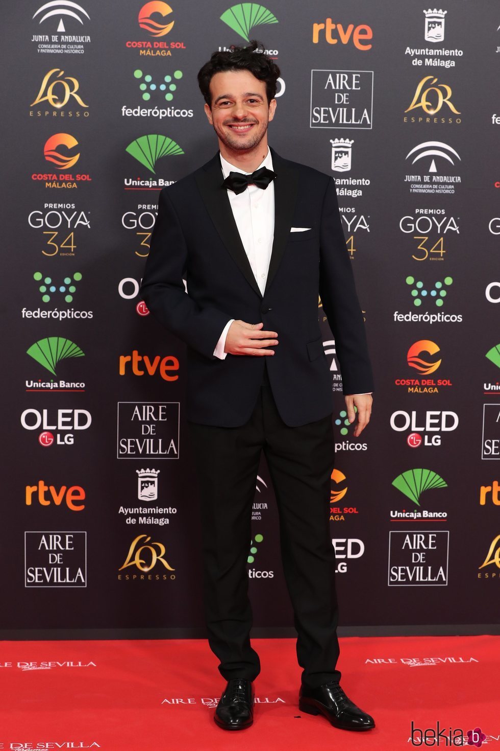 Fernando Tielve en la alfombra roja de los Goya 2020