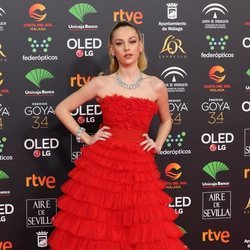 Ester Expósito en la alfombra roja de los Goya 2020