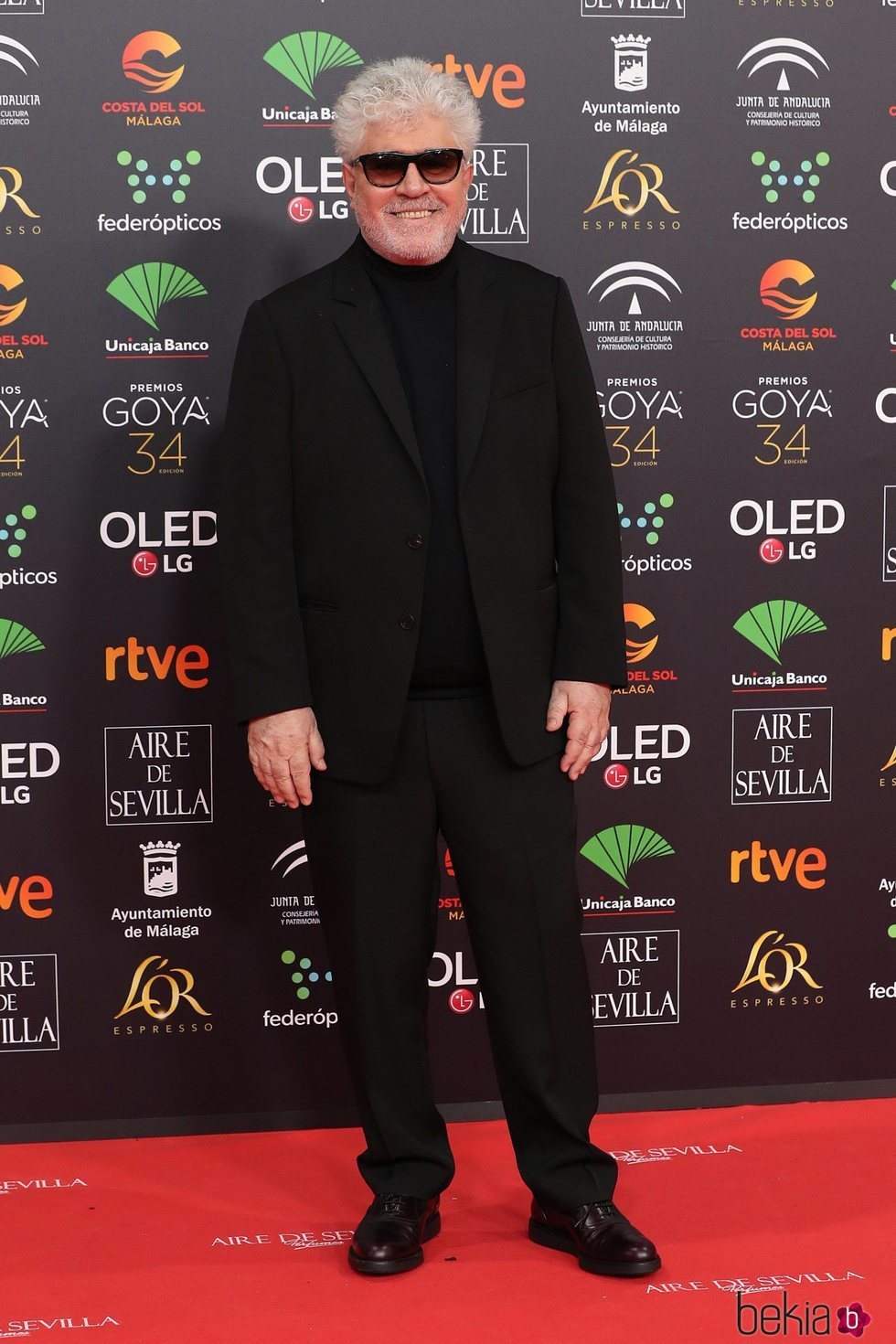 Pedro Almodóvar en la alfombra roja de los Goya 2020