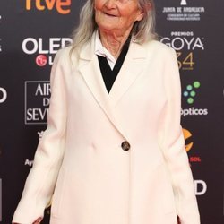 Benedicta Sánchez en la alfombra roja de los Goya 2020