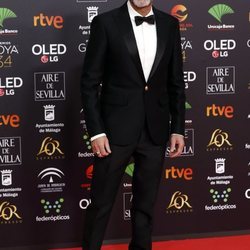 Fernando Tejero en la alfombra roja de los Goya 2020