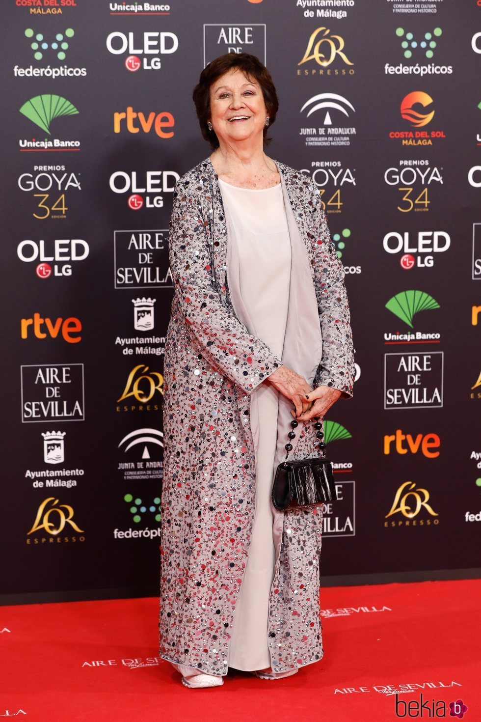 Julieta Serrano en la alfombra roja de los Goya 2020