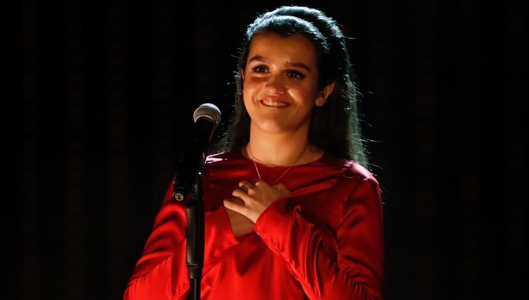 Amaia Romero durante su homenaje a Marisol en la gala de los Goya 2020
