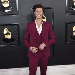 Shawn Mendes en la alfombra roja de los Premios Grammy 2020