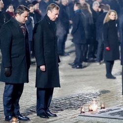 El Gran Duque de Luxemburgo y Xavier Bettel en el 75 aniversario de la liberación de Auschwitz-Birkenau