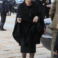 La Princesa Beatriz de Holanda asiste al funeral de la Infanta Pilar en El Escorial