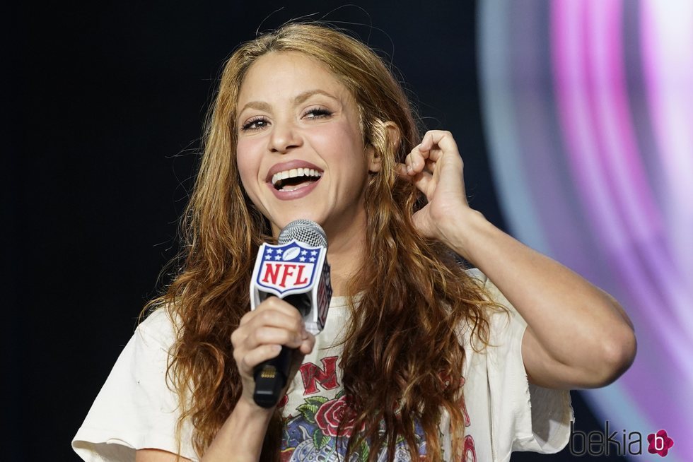 Shakira presentando su actuación en la Super Bowl 2020