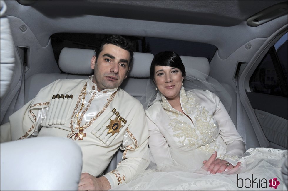Los Príncipes David y Ana Bagration el día de su boda