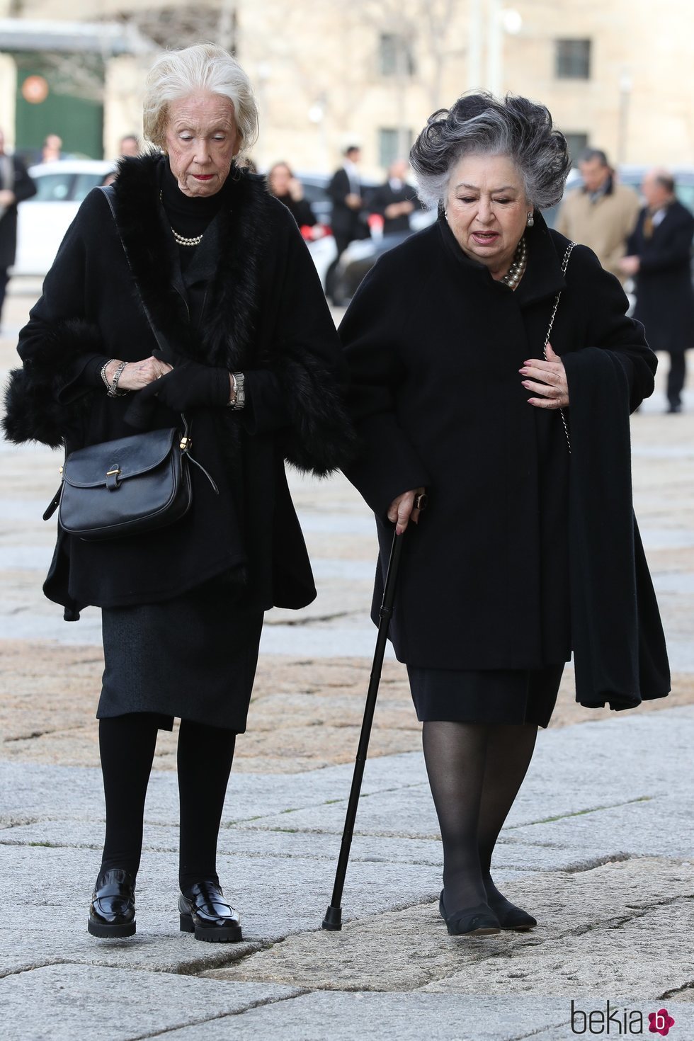 Elena Kirby Bagration en el funeral de la Infanta Pilar en El Escorial