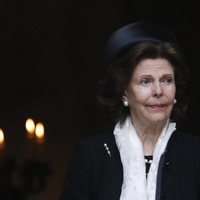 La Reina Silvia de Suecia en el funeral de Dagmar von Arbin