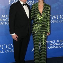 Alberto de Mónaco y Sharon Stone en la Global Ocean Gala 2020