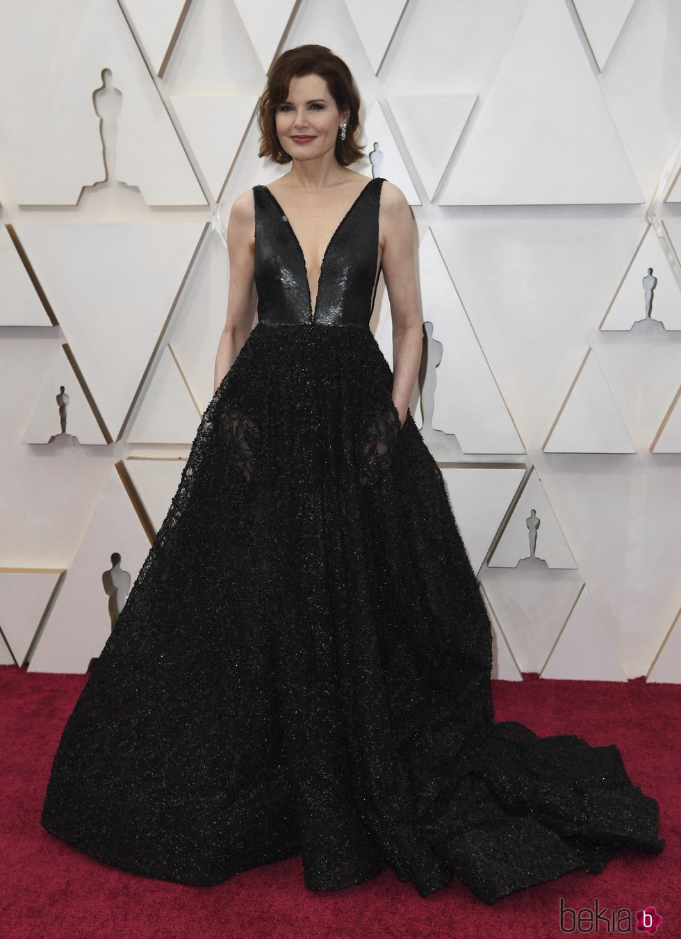 Geena Davis en la alfombra de los Oscar 2020