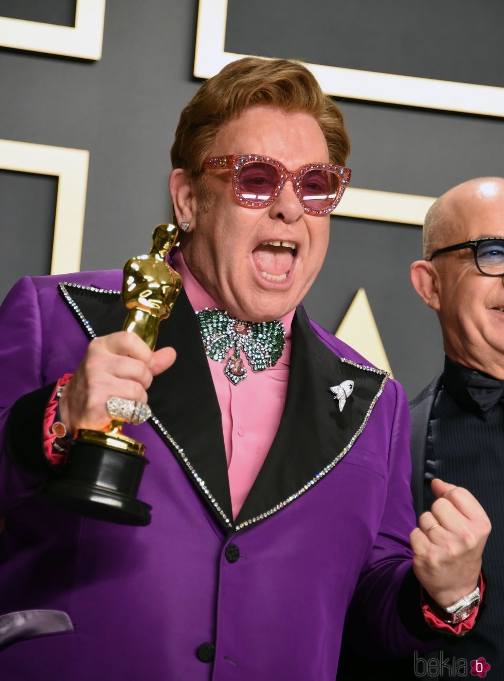 Elton John feliz tras ganar el Oscar 2020 a 'Mejor Canción Original'