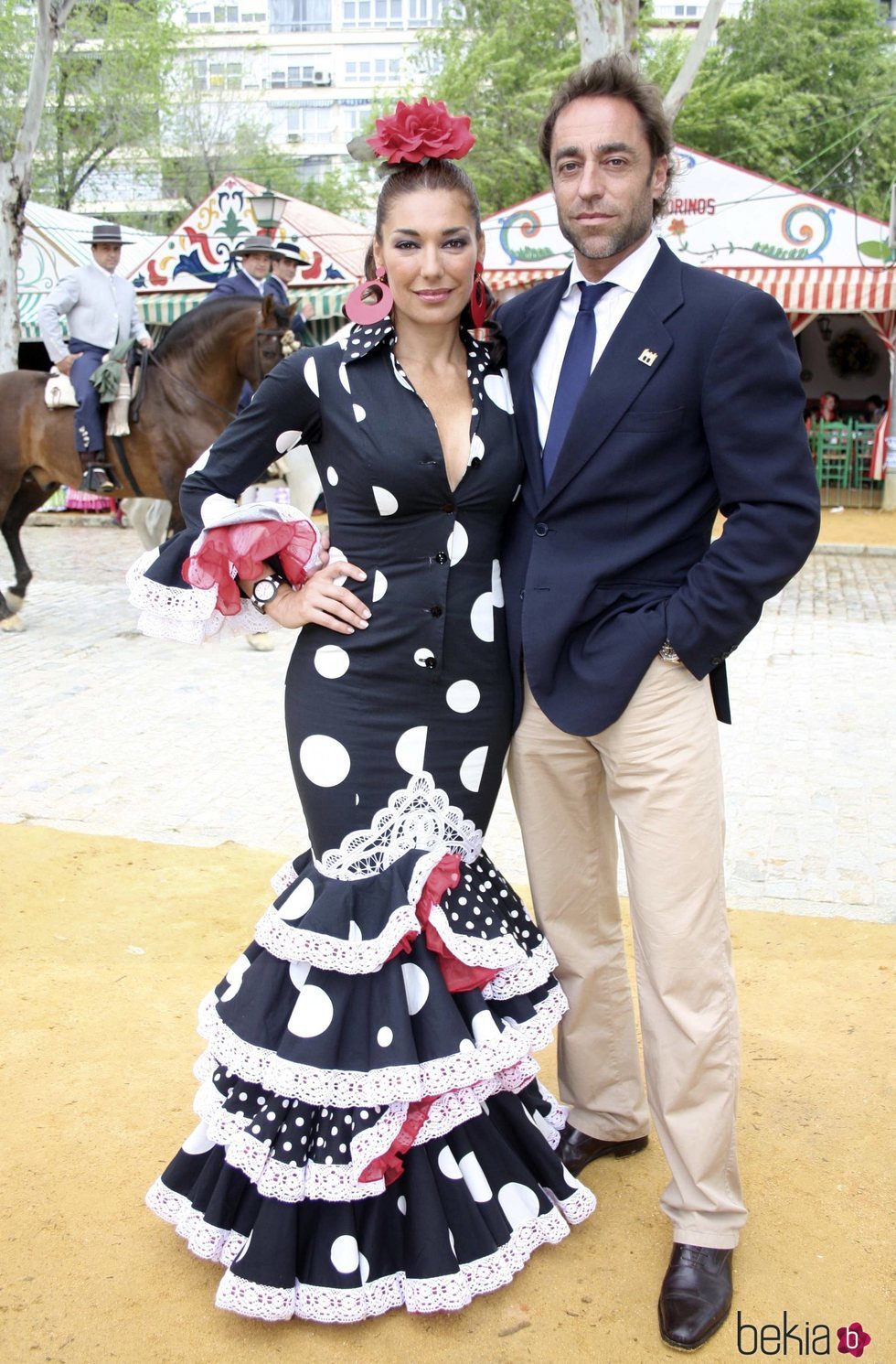 Raquel Revuelta y Miguel Ángel Jiménez en la Feria de Abril 2008
