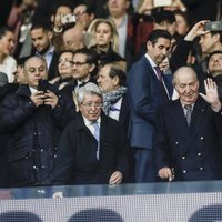 El Rey Juan Carlos en el partido Atlético de Madrid-Liverpool de la Champions 2020