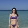 Elena Rodríguez posando en la playa en la foto oficial de 'Supervivientes 2020'