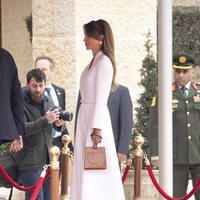 Rania de Jordania en la bienvenida a los Reyes Harald y Sonia de Noruega por su Visita de Estado a Jordania