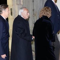 Carlos Zurita acudiendo a la misa funeral de Plácido Arango