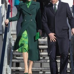 El Príncipe Guillermo y Kate Middleton a su llegada a Dublín para su visita oficial a Irlanda