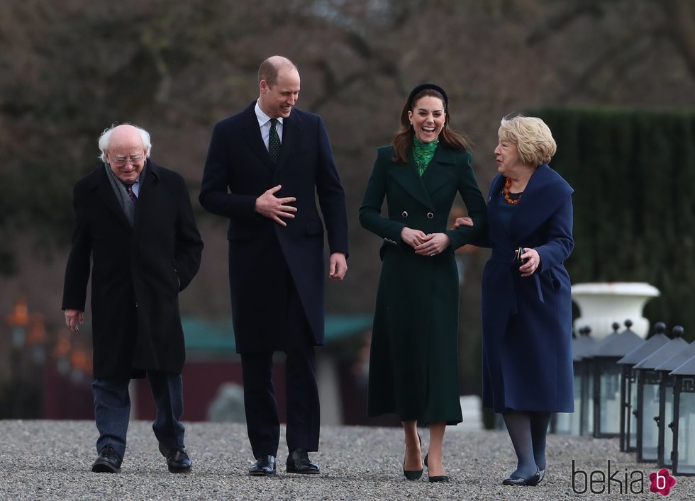 Los Duques de Cambridge con el Presidente de Irlanda y su mujer en su visita oficial a Irlanda
