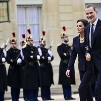 Los Reyes Felipe y Letizia en el Elíseo para un almuerzo con los Macron