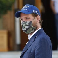 Andrea Casiraghi con mascarilla en Mónaco