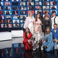 Samantha, Anaju, Nia, Flavio, Eva, Hugo, Maialen y Bruno en la gala 11 de 'OT 2020'