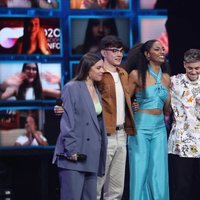 Eva, Flavio, Nía, Hugo y Anaju, finalista de 'OT 2020', en la gran final