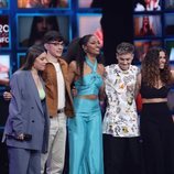 Eva, Flavio, Nía, Hugo y Anaju, finalista de 'OT 2020', en la gran final