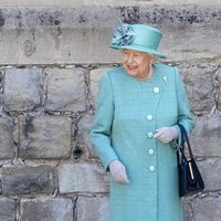 La Reina Isabel celebrando Trooping The Colour en el Castillo de Windsor