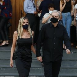 Ramón García y Patricia Cerezo en el funeral de Álex Lequio Obregón en Madrid