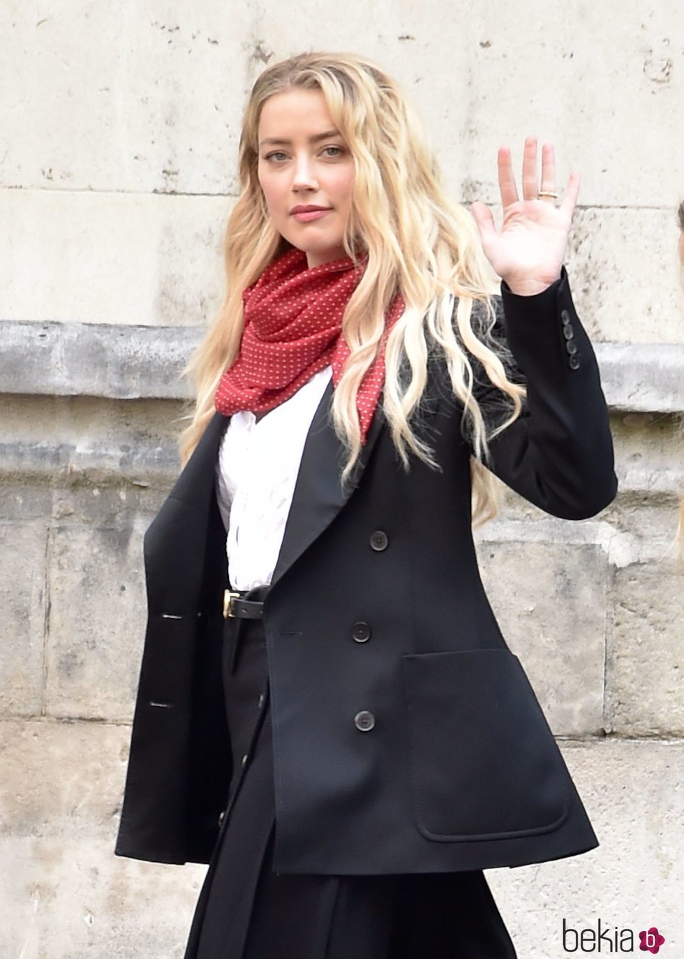 Amber Heard llegando a una nueva jornada de juicio contra Johnny Depp