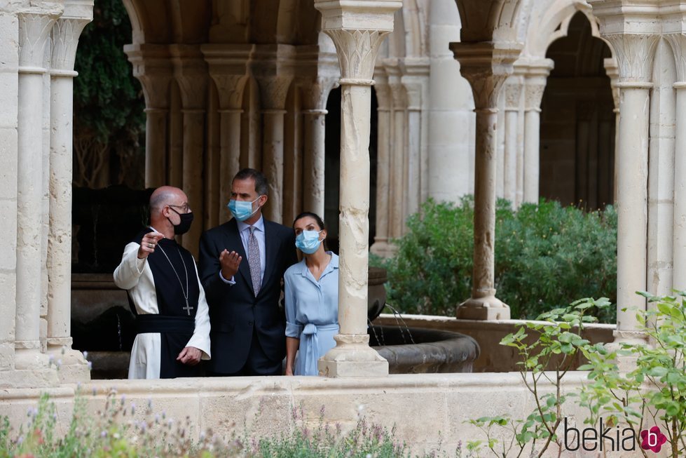 Los Reyes Felipe y Letizia en su visita al Monasterio de Poblet