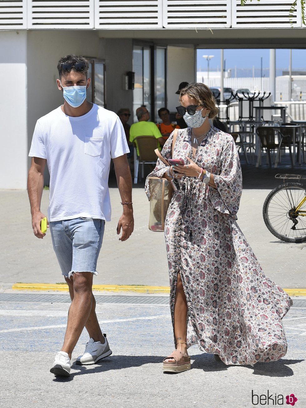 Gloria Camila y su novio David durante las vacaciones de verano 2020 en Chipiona