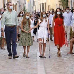 Los Reyes Felipe y Letizia, la Princesa Leonor y la Infanta Sofía en Petra