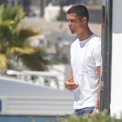 Cristiano Ronaldo termina sus vacaciones en las Islas Baleares