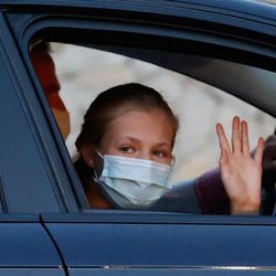 La Princesa Leonor llegando a Marivent para las vacaciones de la Familia Real en Mallorca