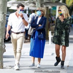 Antonio Rossi, Mila Ximénez y Belén Rodríguez, de paseo por Madrid