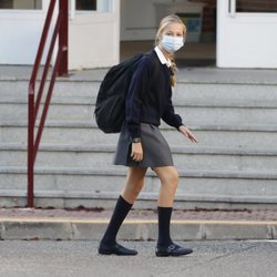 La Princesa Leonor con mascarilla en la vuelta al cole 2020/2021